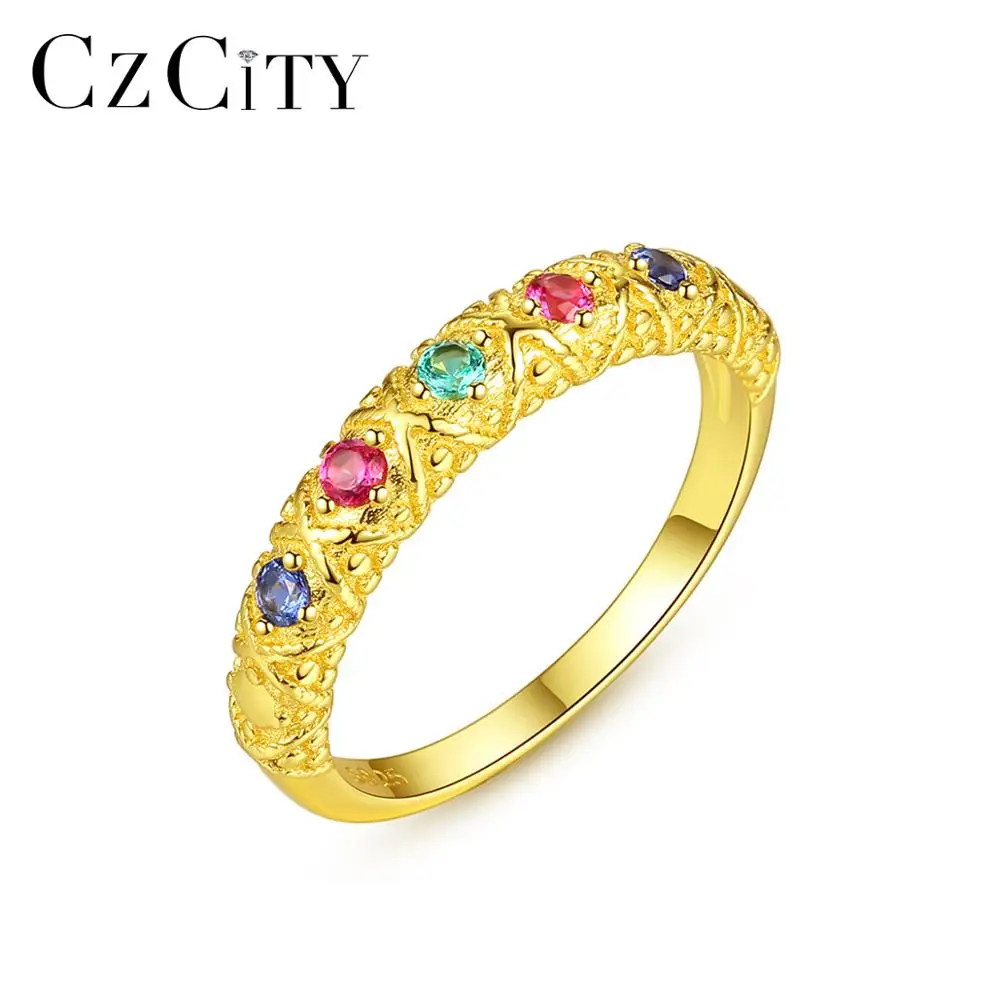 CZCITY 5 Small Topaz Gemstone Round Rings for Women Wedding Engagement Fine Jewelry 925 Sterling Silver Anillos Bijoux SR0168 CZCITY 5 Small Topaz Gemstone Round Rings for Women Wedding Engagement Fine Jewelry 925 Sterling Silver Anillos Bijoux SR0168