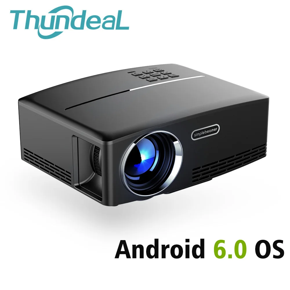 ThundeaL Send from Brazil GP80UP Android 6.0 Mini Projector GP80 UP LED LCD HD Projector 1080P VGA HDMI Bluetooth WIFI 3D Beamer