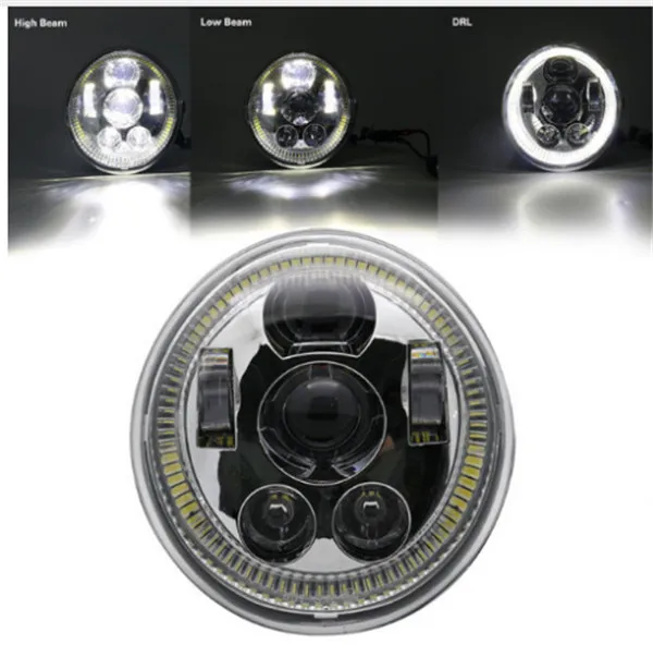 1 шт. черный/хром 60 Вт Мощный светодиодный фонарь для v стержня мотора велосипеда для Davidson VRSCA V-rod VRSC - Цвет: halosilver