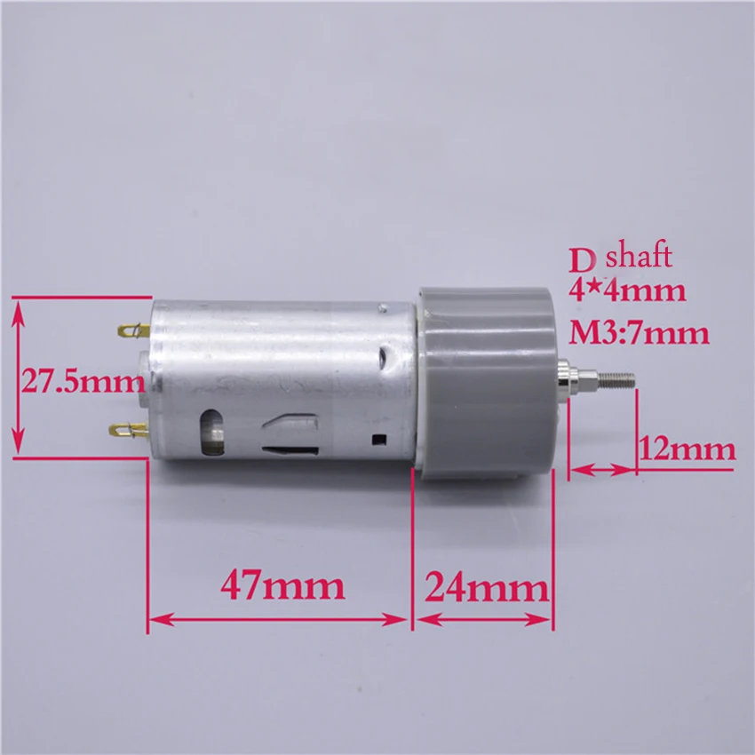 Haute Puissance 550 Forte Magnétique ralentissement Moteur Couple élevé DC Gear Motor 12V//24V