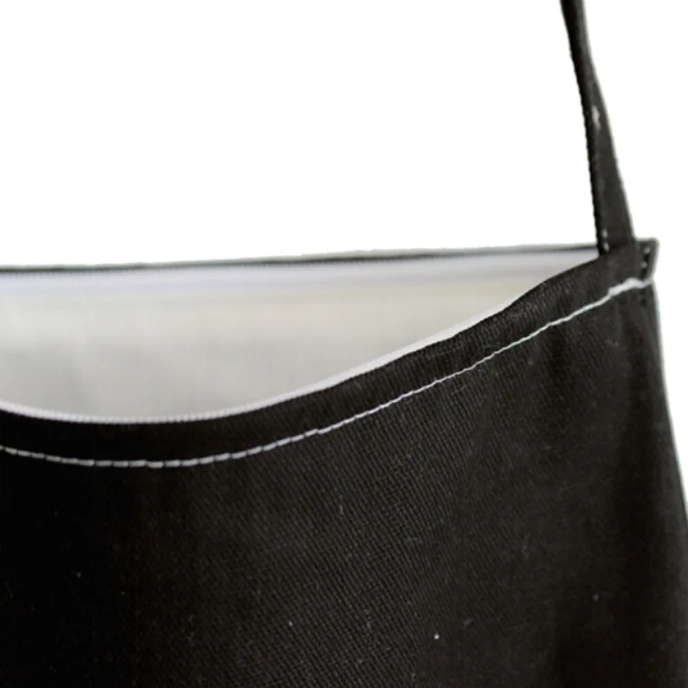 1 шт. Повседневная парусиновая сумка для покупок простой дизайн сумка для переноски эко многоразовая сумка черная винтажная стильная тканевая сумка