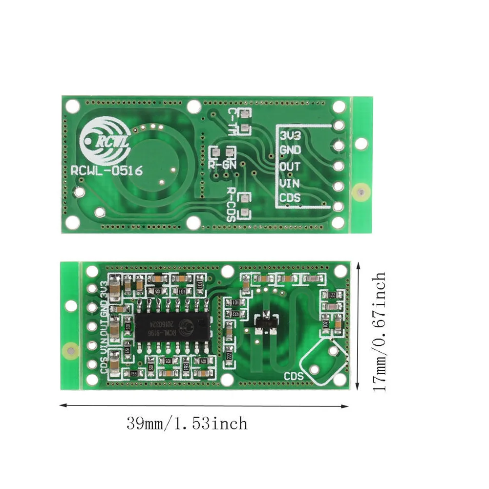 10 шт./лот Индукционная плата для Arduino RCmall детектор микроволновых допплеровских