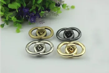 

10pcs/ lot Luggage hardware accessories/hardware lock Handbags hardware accessories locks Golden metal twist lock Switch