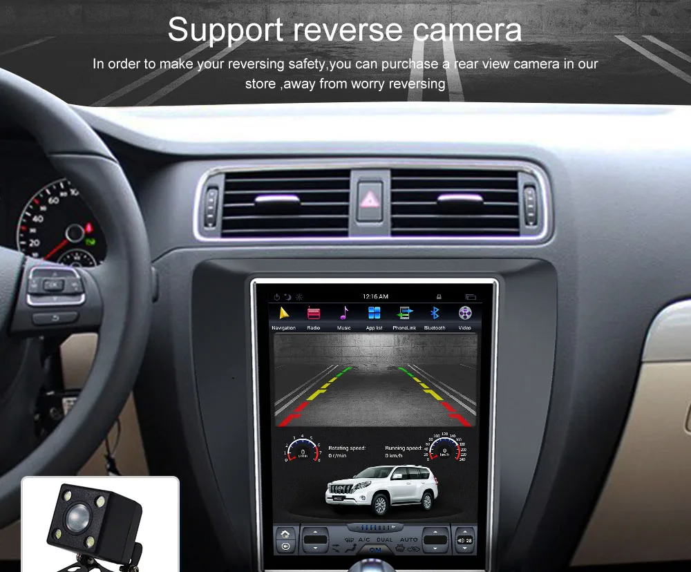 Discount Tesla style Car No DVD Player For Volkswagen / VW Jetta 2011+ GPS Navigation Radio Tape Recorder Head unit Multimedia IPS 8