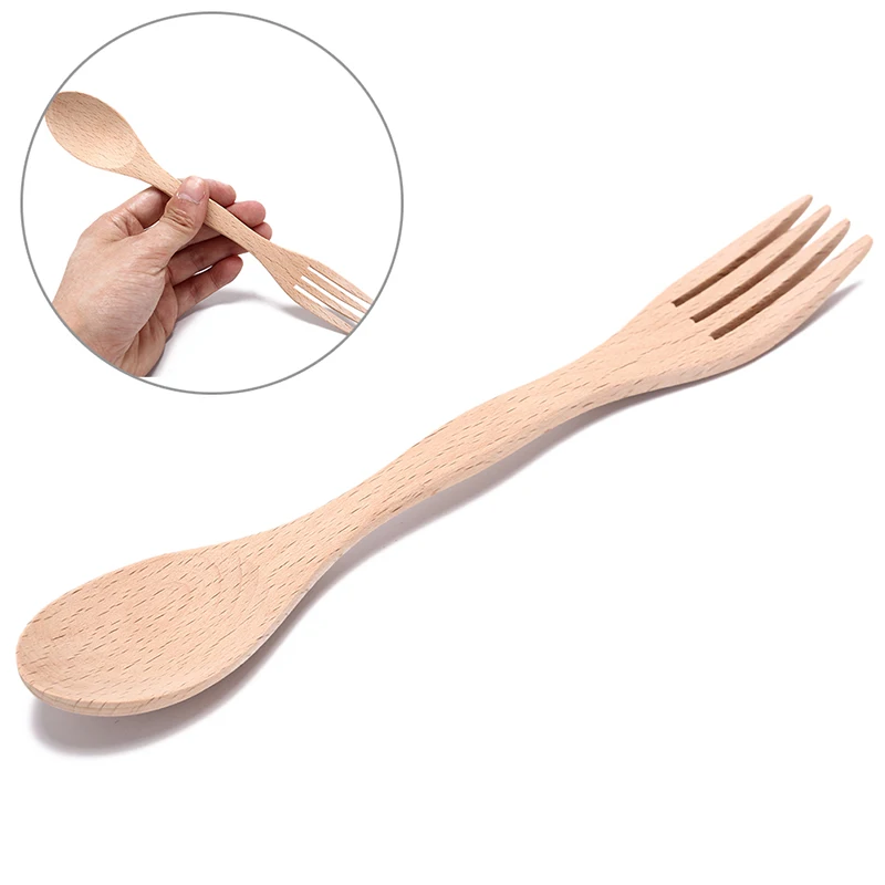 Новый активный новый деревянный походный туристический нож Spork посуда ложка