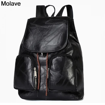 

MOLAVE Backpack Women PU Female Mochilas Teenager School Bags Simple Versatile College Campus Backpack Mochilas Bolsas 51.DEC.30