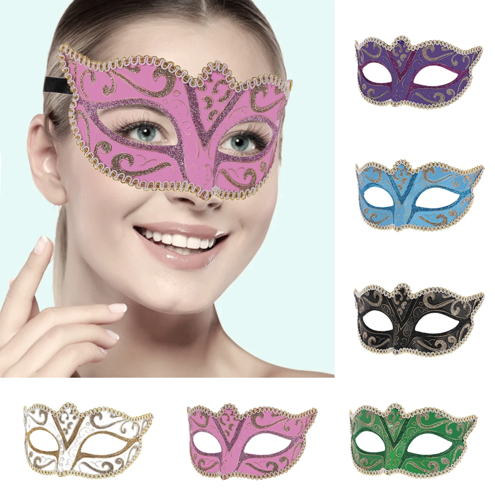 New 6 colors Halloween Costume Party Dancing Mask Women Costume Face
