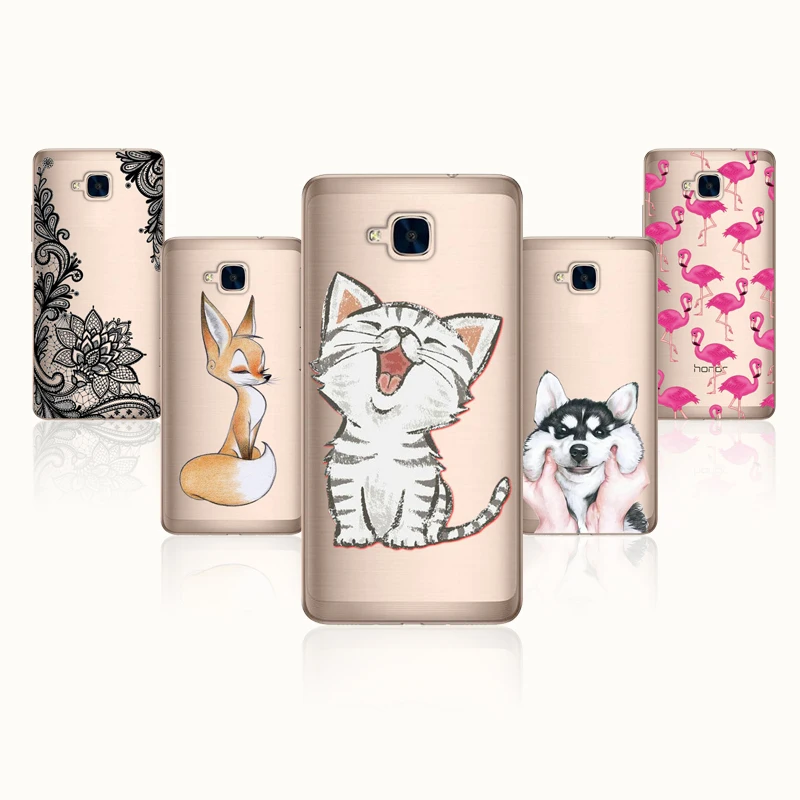 

FANATU Huawei Honor 5C Case Silicone Euro RU Version Without Fingerprint Hole Soft Back Protective Case For Honor 5C Cover