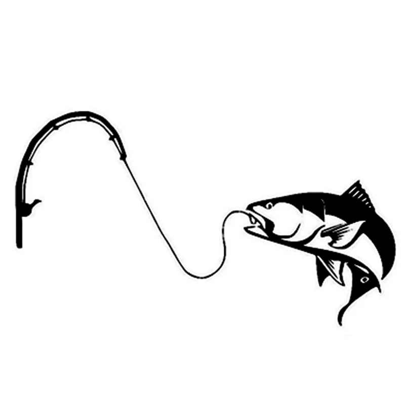 Download 16.6CM*9.4CM Interesting Fishing Lines Vinyl Sticker Car ...