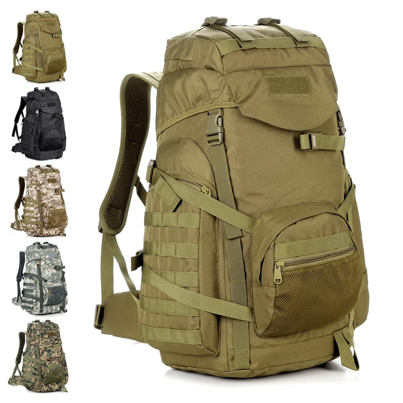 Outdoor mountaineering backpack bag combination backpack large tactical 60l vlsivery large ...