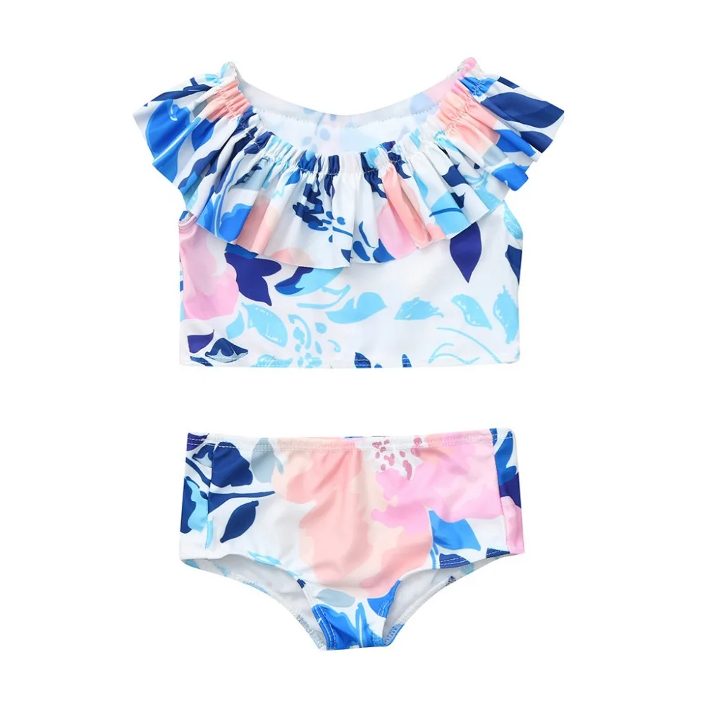 children swimwear for girls Polyester swimsuit kids bathing suit Two