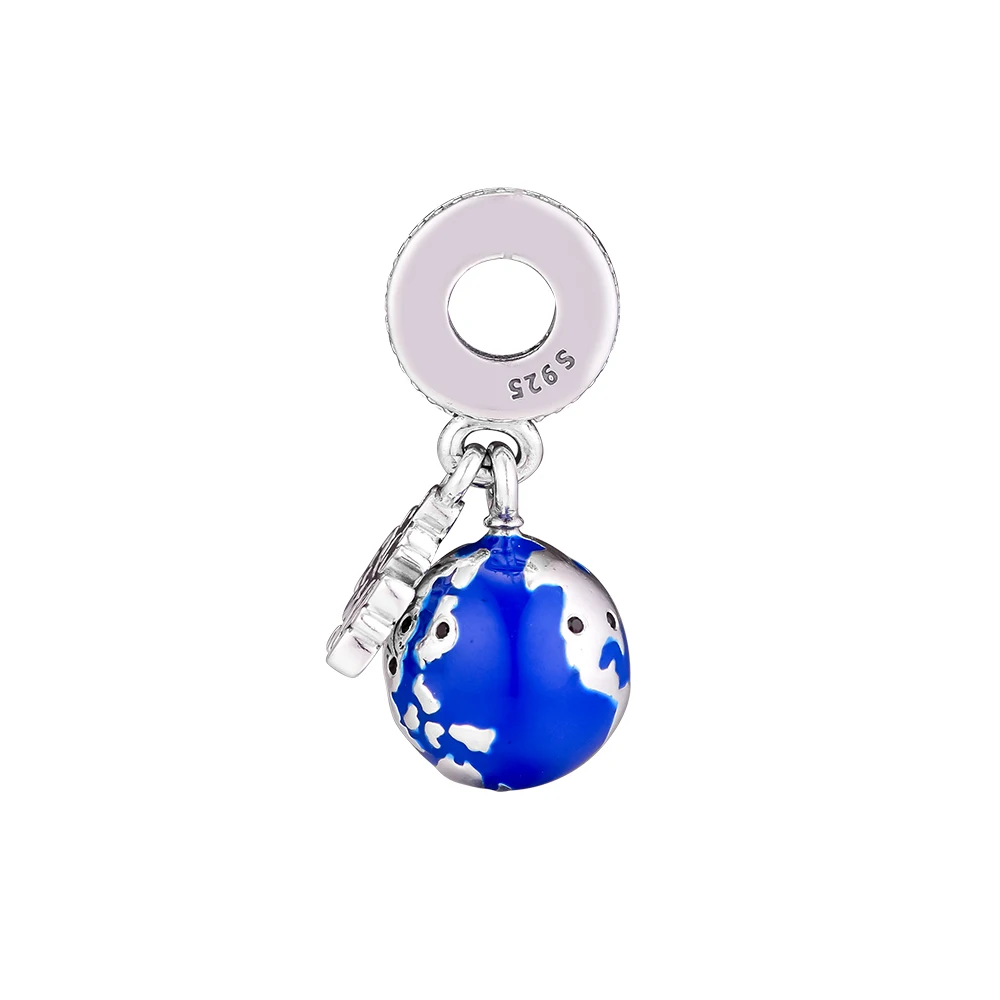 CKK Silver 925 Jewelry Fits Pandora Bracelets Mickey Globe Charm Beads Original Sterling Making | Украшения и аксессуары