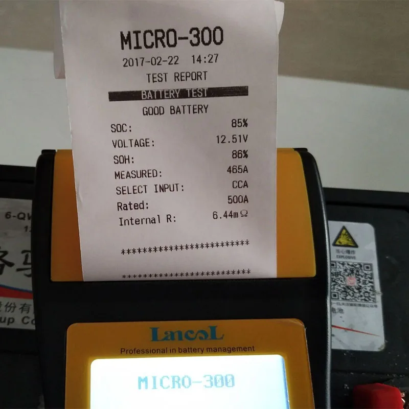 Lancol MICRO 300 Auto 12 В CCA тестер автомобильной батареи анализатор многоязычный принтер
