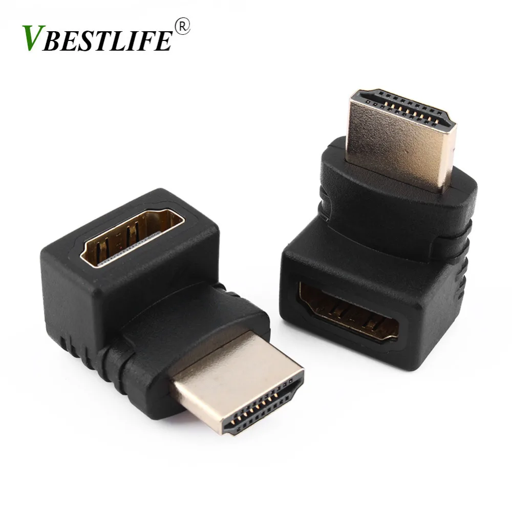 VBESTLIFE HDMI кабель адаптер 270/90 градусов угол папа к Женский для 1080P HDTV конвертер