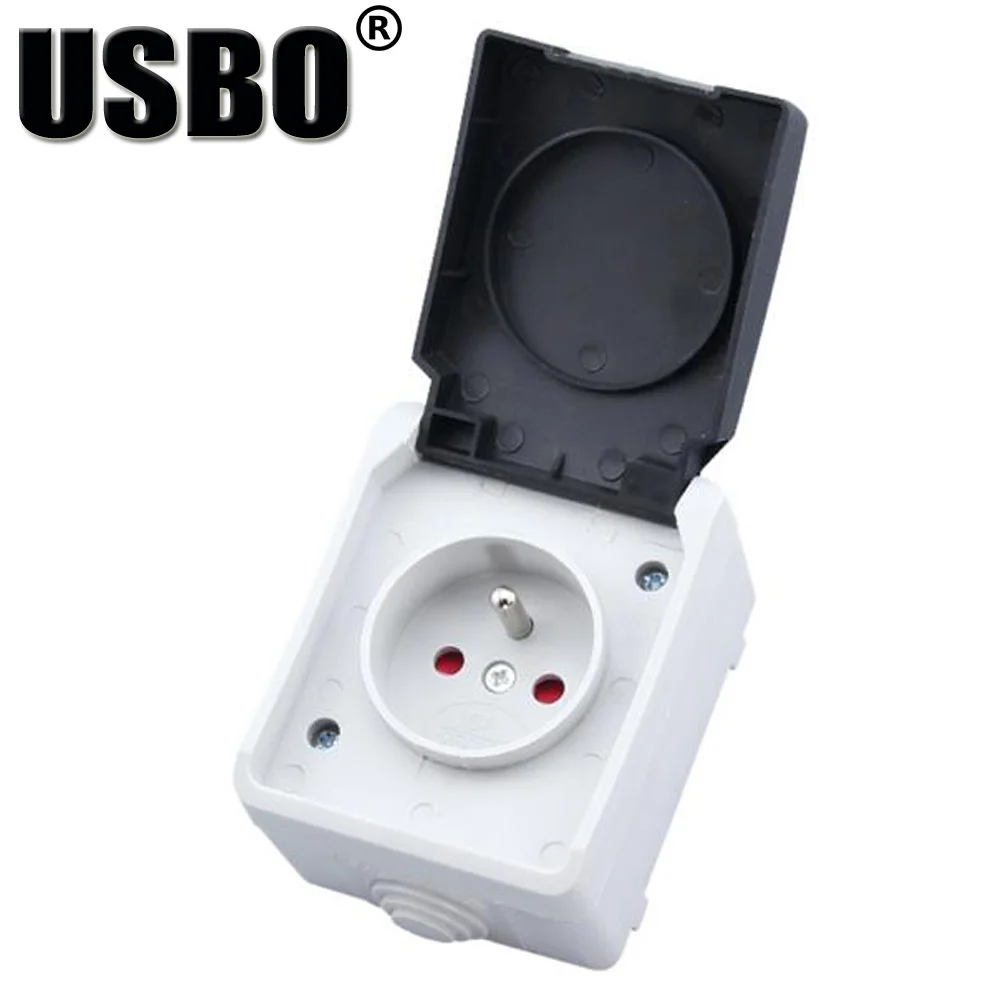 Электрическая розетка с заземлением 16 А 250 В 2P + E IP44|waterproof wall socket|socket outdoorwall socket |