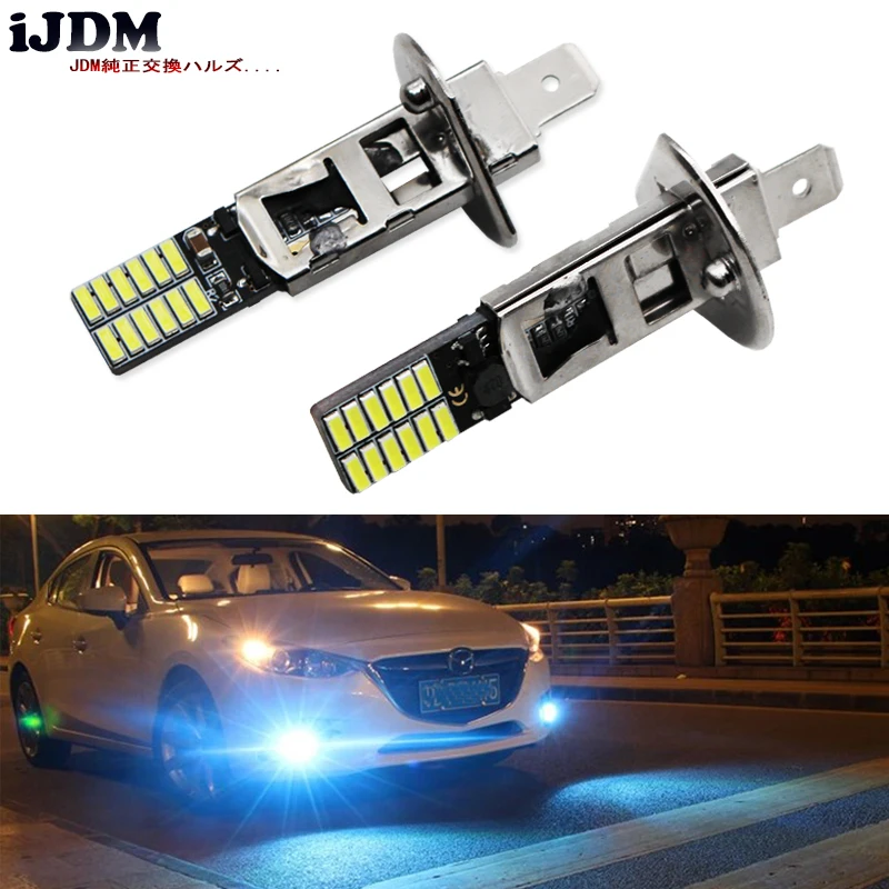 4 шт. Новый стиль 10000 к Ice Blue 24-SMD-4014 H1 светодиодный Замена лампы для автомобилей