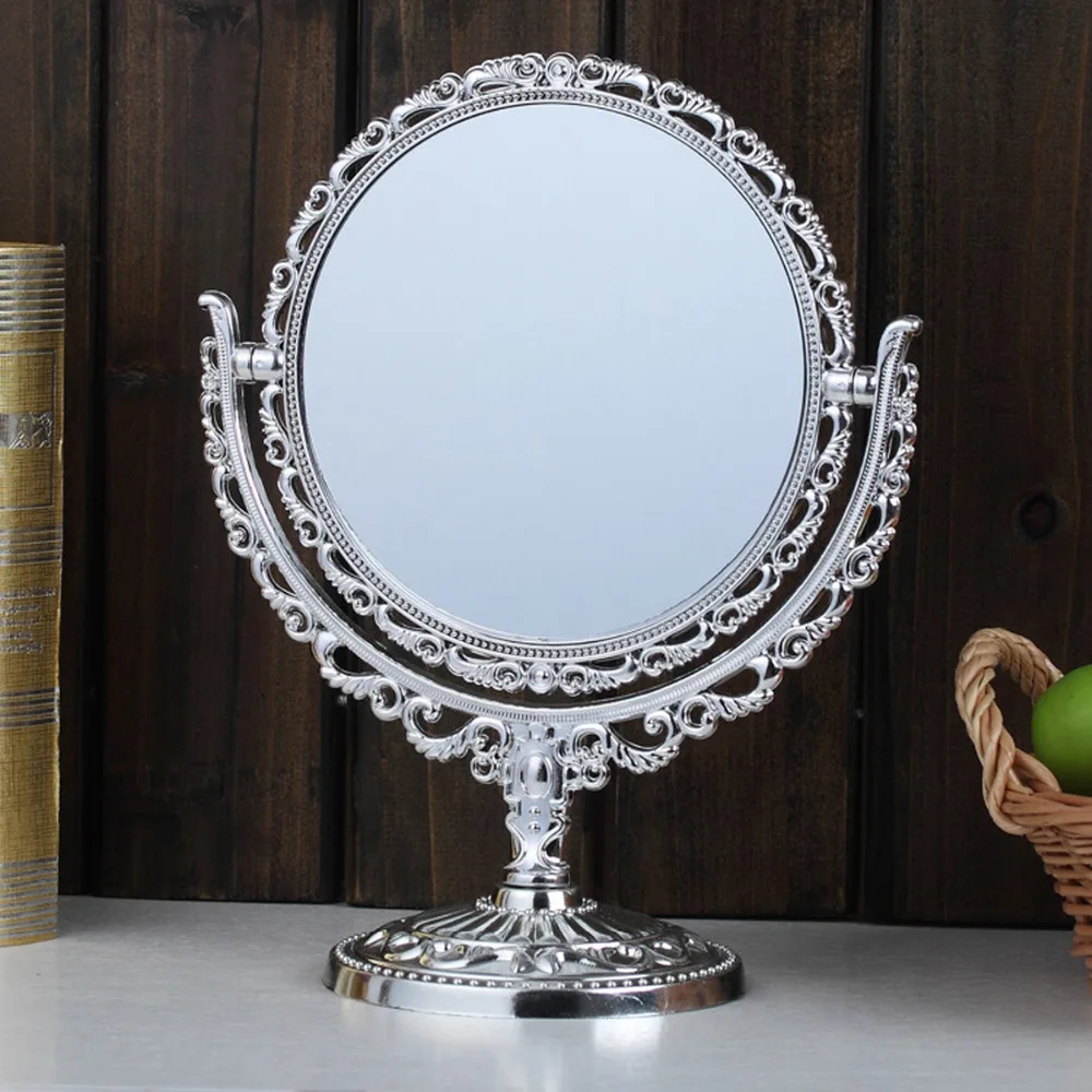 Двусторонняя Косметическая подставка для макияжа с круглым зеркалом|round mirror|mirror