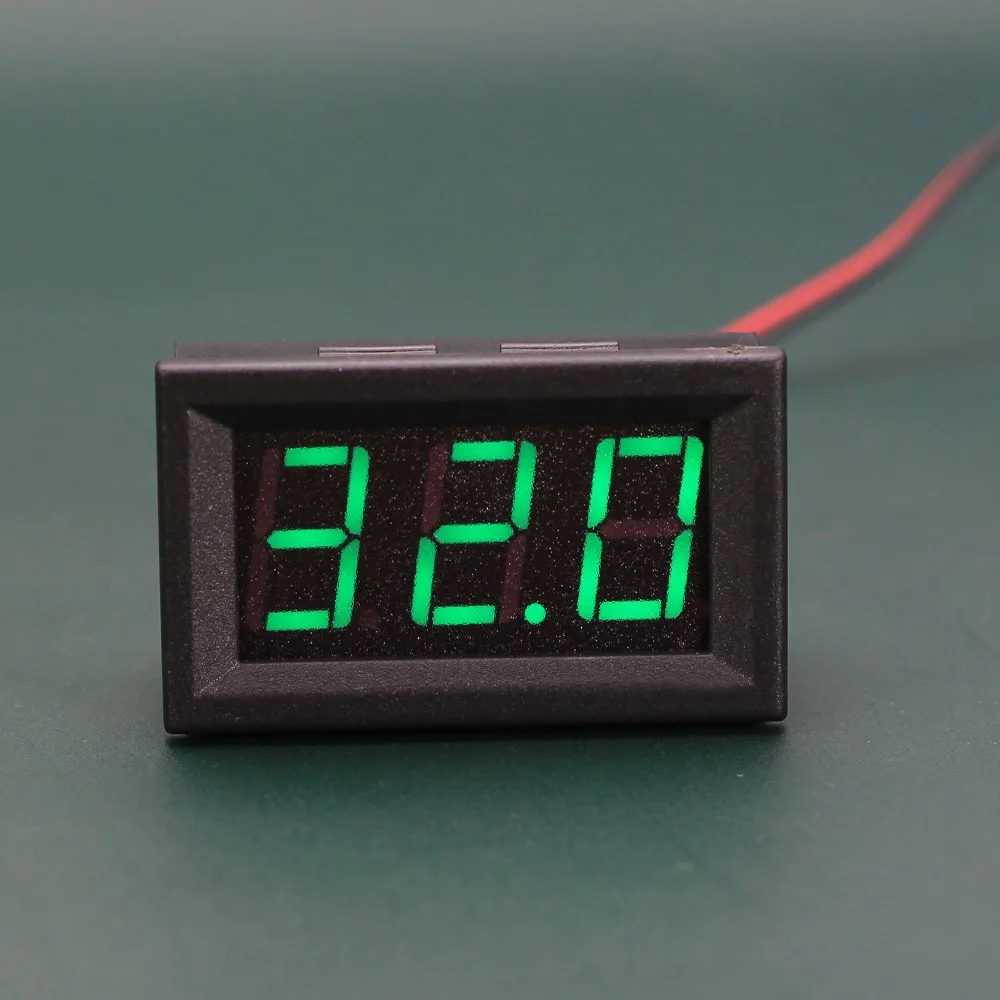 

1 PC New Mini DC 5-120V Voltmeter Blue LED Panel 3-Digital Display Voltage Meter 2-wire