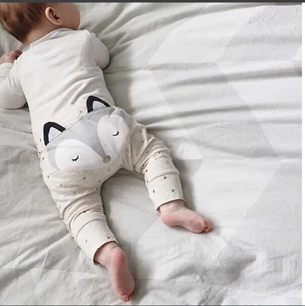 Mola do Bebê Raposa dos Desenhos Meninas Meninos Calças Harem Pants Algodão Animados Impresso Compridas Animal Criança Crianças Roupas 7 High Quality Mamãe e Bebê