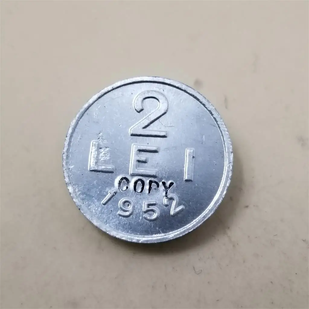 

COPY 1952 Romania 2 Leu Aluminium Copy coins Commemorative Coins Art Collection