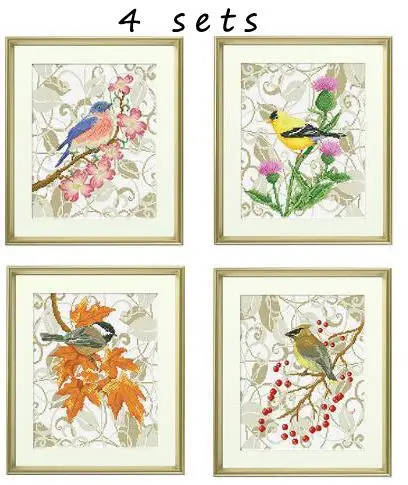 GOLDFINCH~ Garden Bird ~ Full counted cross stitch kit with all materials GOLDFINCH~ Garden Bird ~ Full counted cross stitch kit with all materials