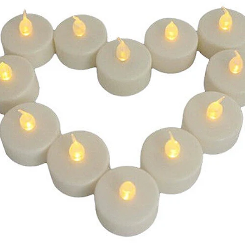 

FJS!New Flickering 12 Flicker Light Flameless LED Tealight Tea Candles Wedding Light