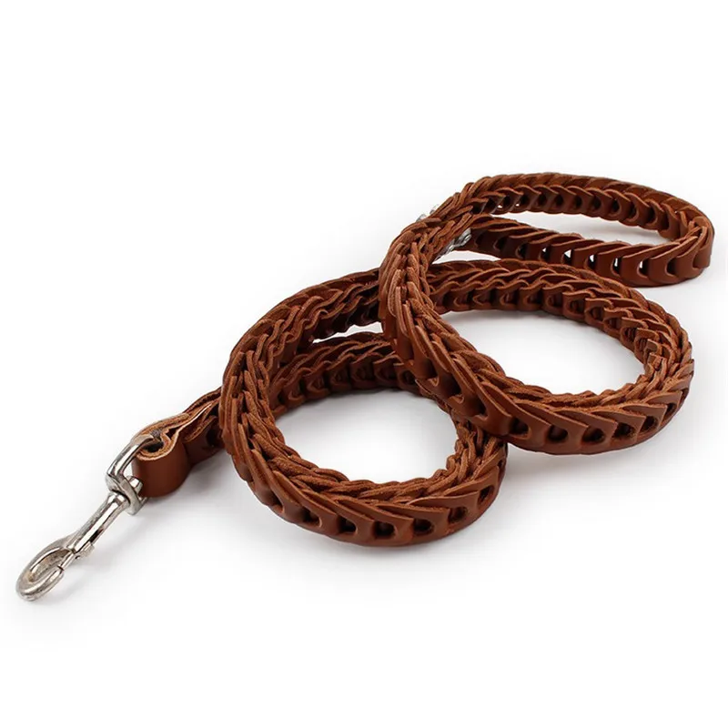 100 Cow Leather Hands Free Leashes For Dog Handmade Stitch Dog Leash Lead (2.5*130)CMin