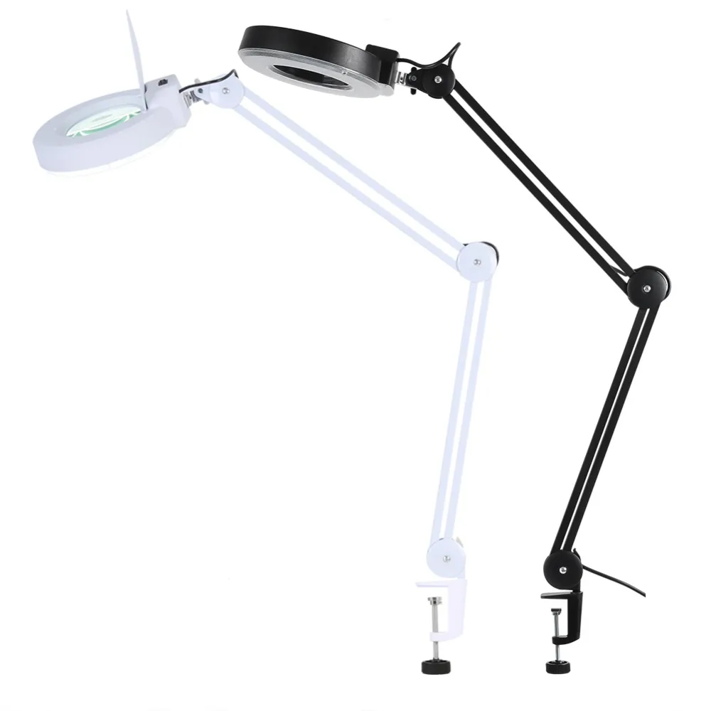 

Professional Lighting 110V 5X Magnifying LED Light Desk Magnifier Lighting Lamp with Clamp for Beauty Cosmetic Tattoo 15W