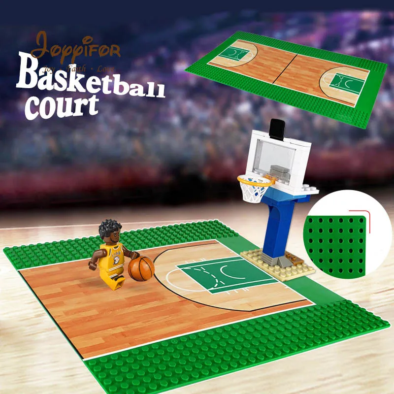

Joyyifor Football Basketball Court Bricks Baseplate Board Compatible DIY Building Blocks Base Plate Sport Hobby Toys