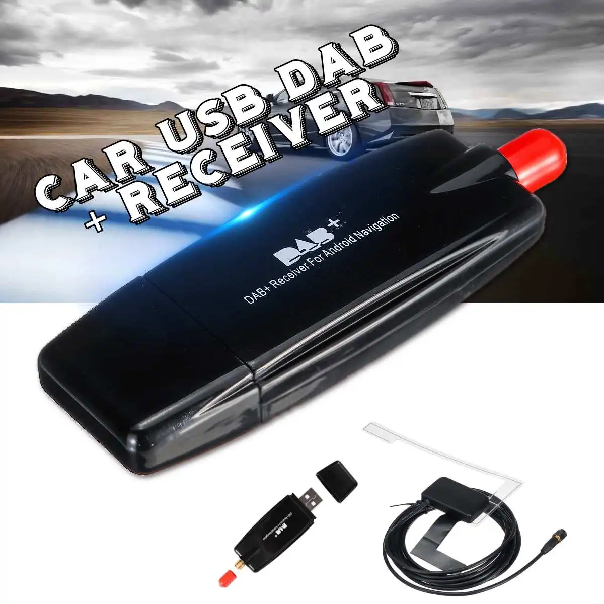 

Car USB DAB Receiver Radios Support RDS DLS Channel List Strength Display