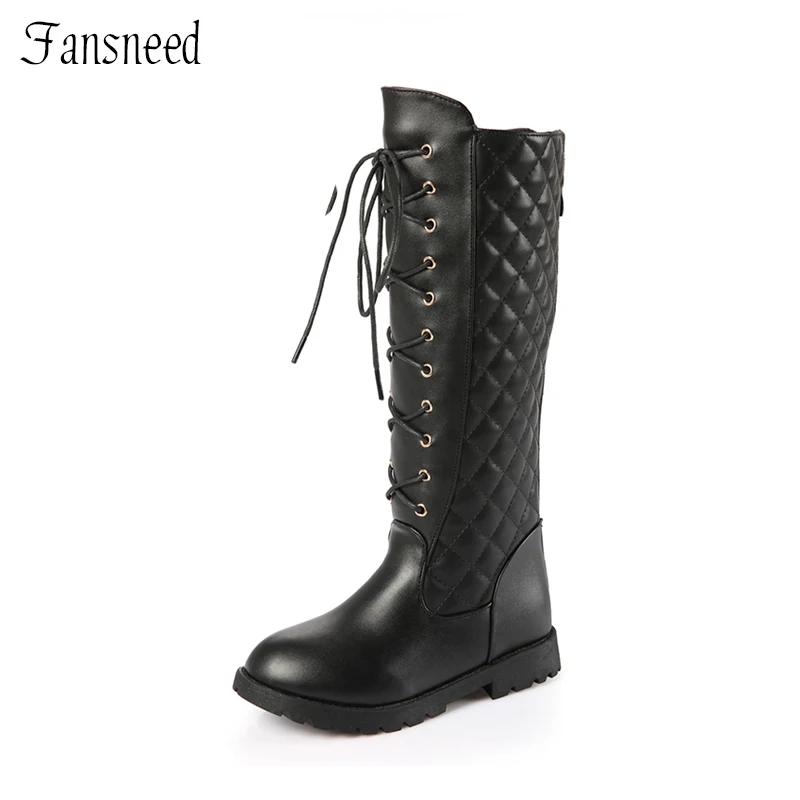 

Children boots 2018 autumn and winter new girls winter boots plus cashmere
