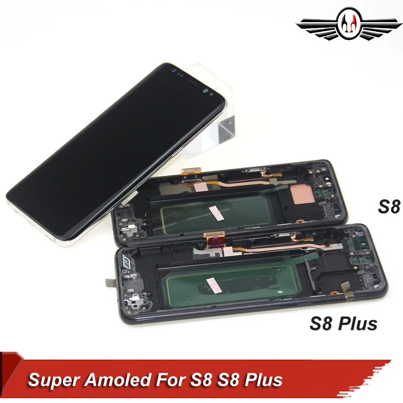 ЖК дисплей + рамка для SAMSUNG Galaxy S8 Plus G950 G950F G955 G955F сенсорный экран дигитайзер в сборе