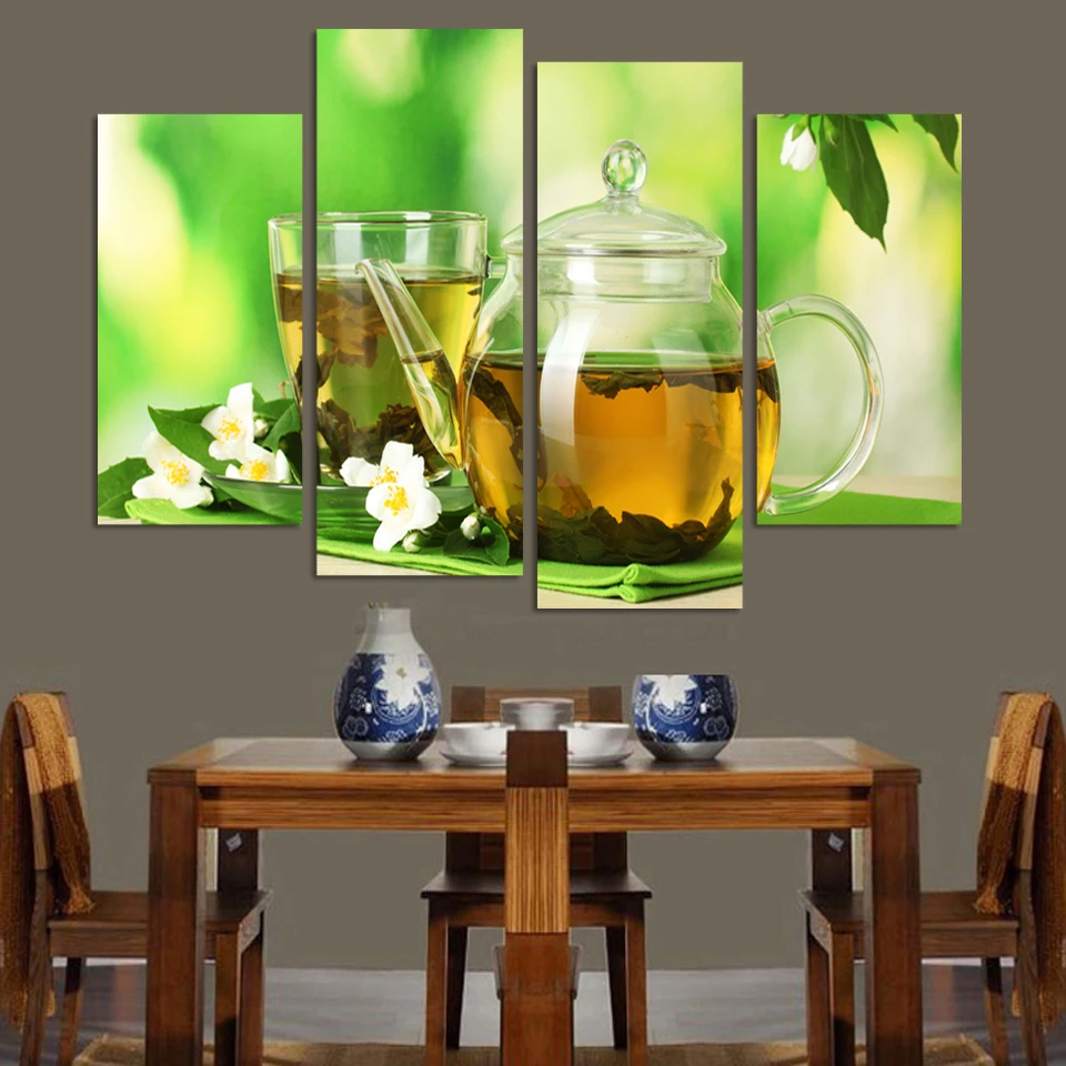 4 Panels Modern Kitchen Art Modular Pictures Painting Combination