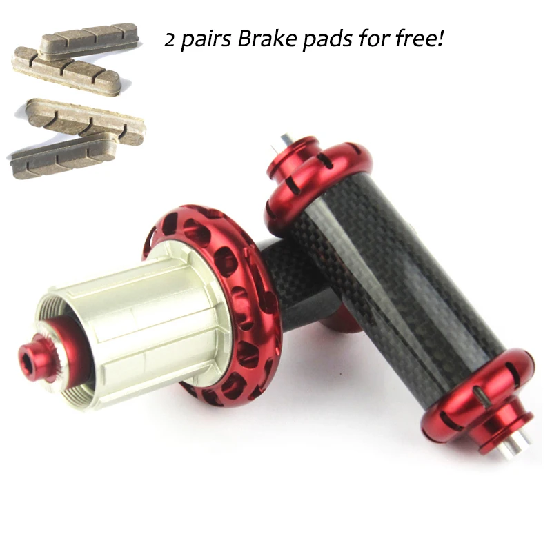 

20/24H or 18/21H G3 Holes Superlite Powerway R36 Straight Pull Road Bike Hubs Bicycle Hubset Black Red, brake pads for free
