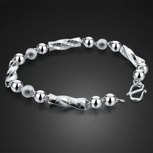 925 пробы, серебряный мужской браслет, красивый тренд, Стерлинговое Серебро, мужской браслет, серебряный браслет, Пульсация, бусина, скраб, уникальный дизайн