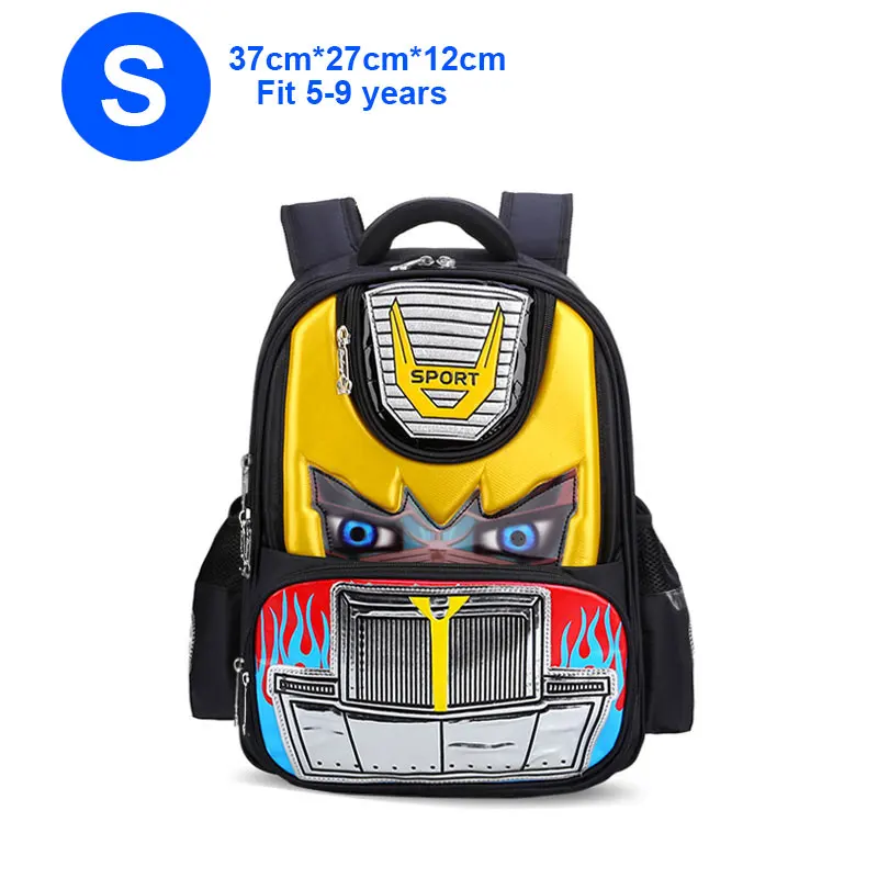 Спортивная пожарная светодиодная машина для девочек, детская школьная сумка для детского сада, школьная сумка, школьные сумки, холщовые детские Студенческие рюкзаки - Цвет: small 8717 yellow