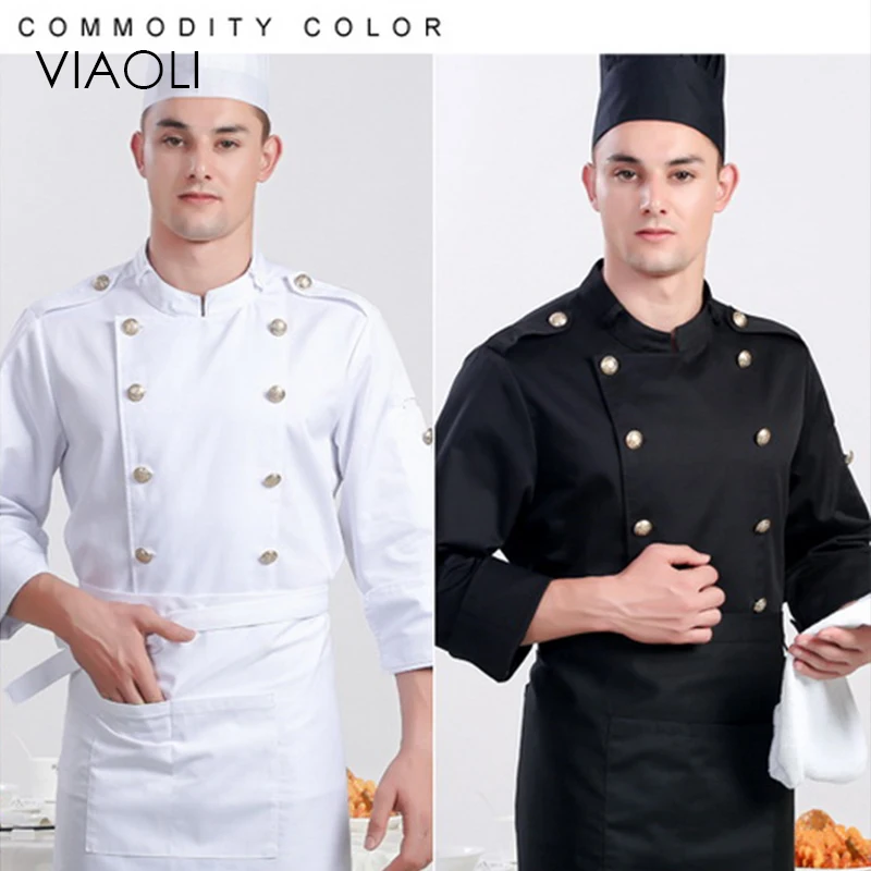 Viaoli Short Sleeve Chef Uniforms for Men in Food Service and Hospitality - High Quality Clothing in a Range of Sizes, Including Jackets and Overalls. image 4