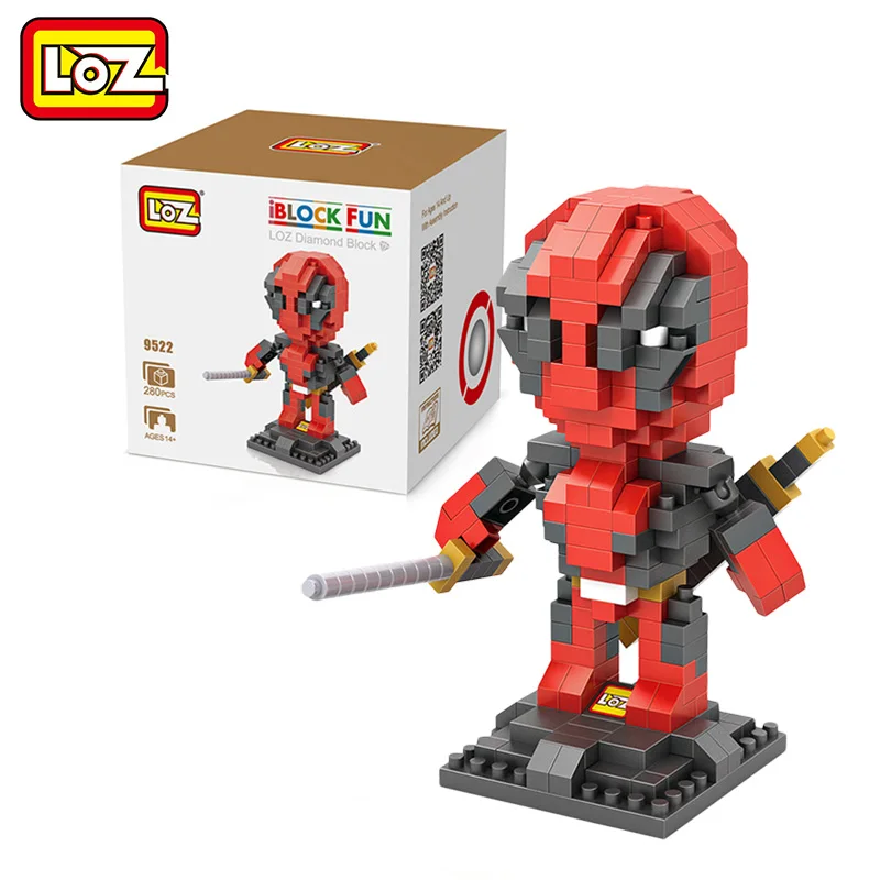 

LOZ Blocks iBlock Fun Action Figure Toys Superhero Dolls Plastic Cube Building Blocks Bricks Educational Toy Mirco Brick 9522