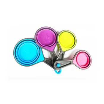 

Collapsible Portable Food Grade Silicone Measuring Cups Set Kitchen Baking Coffee Measuring Spoon Cup Tools ZA6018