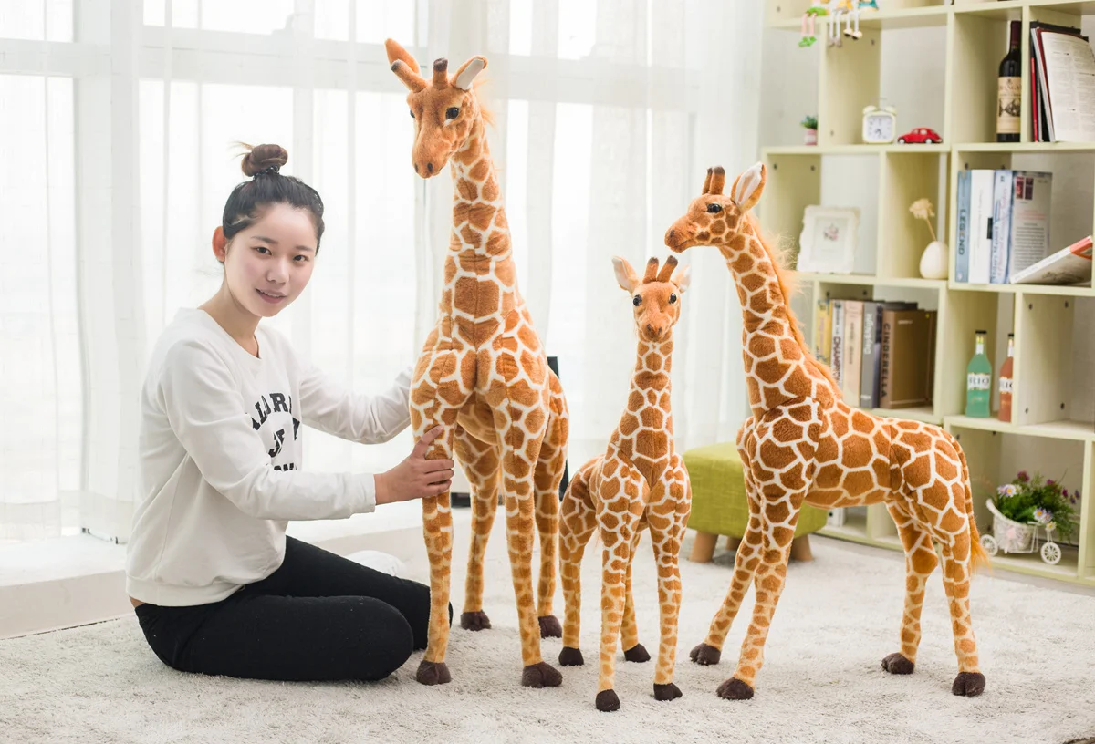 60 см моделирование мягких животных жираф украшения дома куклы плюшевые игрушечные Жирафы дети подарок на день рождения куклы животных