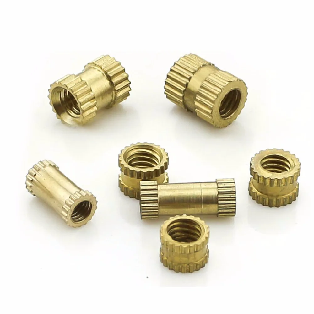 100 шт. M2 5 латунные вставки двойные бриджи из меди|brass insert|knurled nutnut insert |