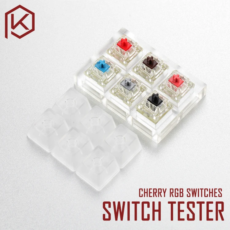 aluminum or Acrylic Switch Tester 2X2 kailh box switches Chinese Style red green grey yellow RGB SMD for Mechanical Keyboard