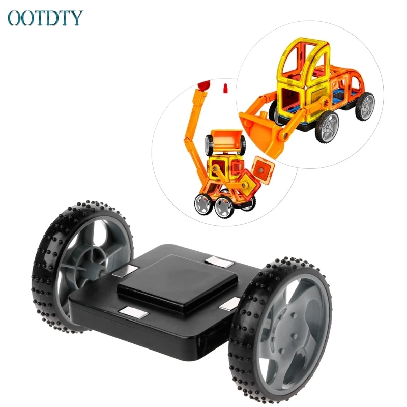 

High Quality Magnetic Building Block Car Base Wheels Designer Construction Bricks Matched Toy #330