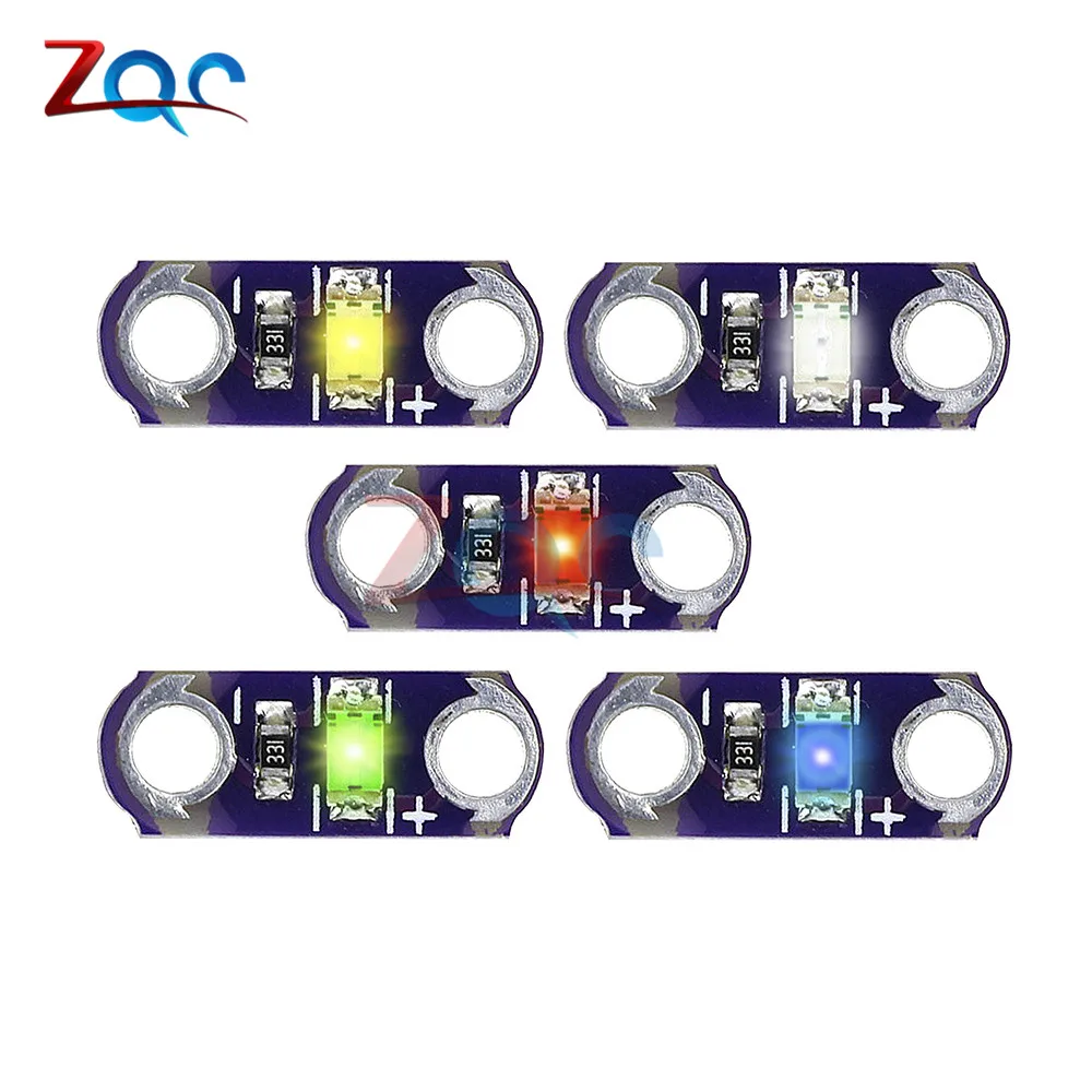

5pcs LilyPad LED Red/White/Green/Blue/Yellow Color Light Module for Arduino DIY KIT