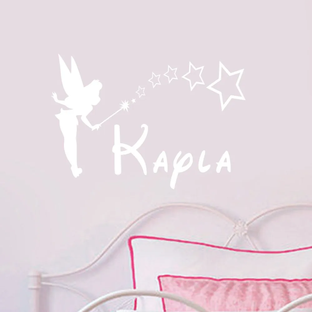 Pelanggan Buatan Peri Kartun Anak Anak Stiker Dinding Pribadi Setiap