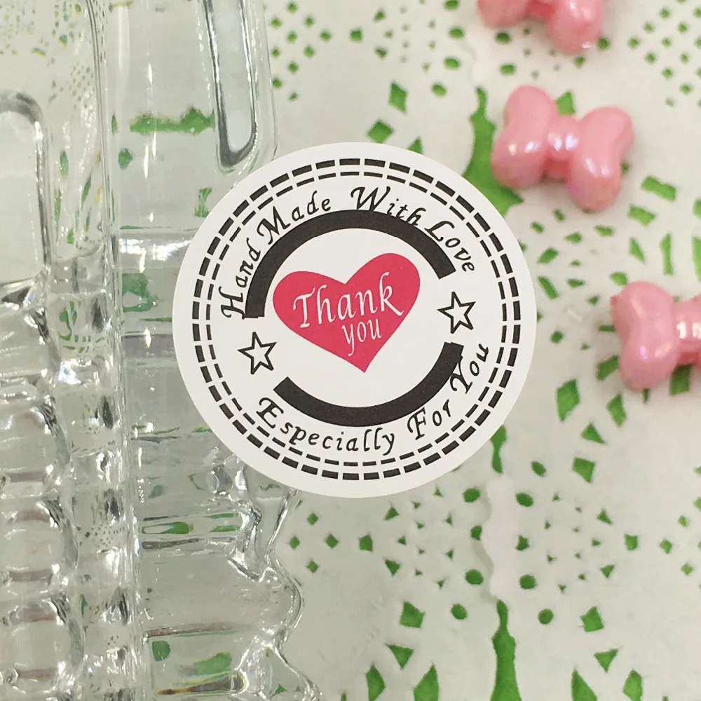 Самоклеящиеся герметичные наклейки с надписью Thank You Love 300 шт. 3 см|Украшения