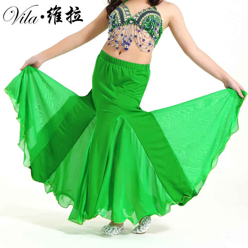 Girls Belly Dancing Clothes Long Skirts Fishtail Skirt Professional