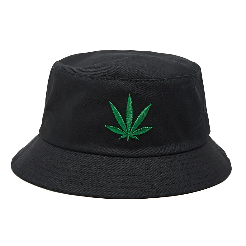 

Men Women Maple Leaf Bucket Hat Hip Hop Fisherman Panama Hats Embroidery Cotton Outdoor Summer Casual Swag Bob Visor Bucket Cap
