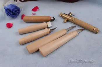 

6 pcs cello maker tool Knife Purfling File luthier wood Handle