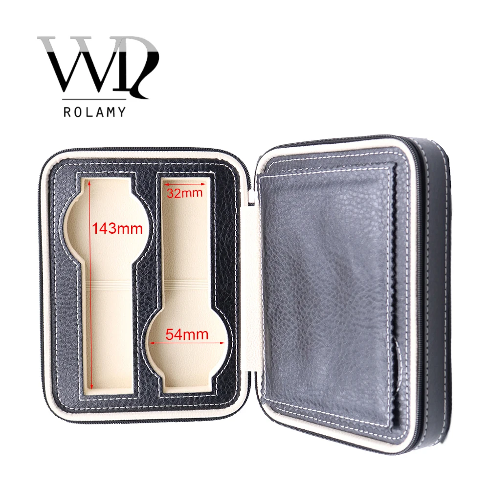 

Rolamy Portable 4 Grids Luxury PU Leather Showing Display Wrist Watch Collector Storage Box Case Holder Tray For Rolex Omega